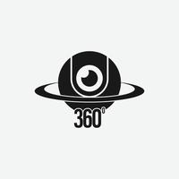 360 Camera icona vettore
