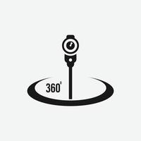 360 Camera icona vettore