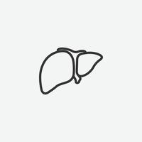 icona di vettore di fegato. segno di fegato. simbolo di vettore isolato medico per web e app mobile