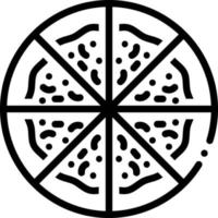 icona linea per pizza vettore