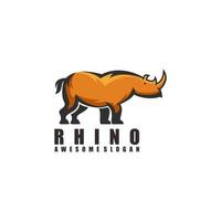 illustrazione del logo di rinoceronte vettore
