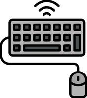 tastiera e topo vettore icona