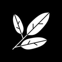 icona del glifo con modalità scura di erbe aromatiche vettore