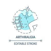 icona del concetto di artralgia vettore