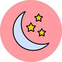 mezzaluna Luna vettore icona