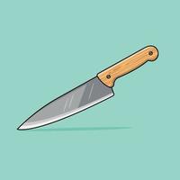 coltello cartone animato vettore illustrazione, coltello vettore icona, militare coltello icona piatto cartone animato stile coltello