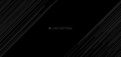 modello di banner web astratto modello di linee di velocità diagonale grigio chiaro su sfondo nero e texture vettore