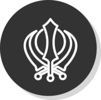 khanda vettore icona design