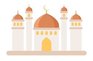 islamico moschea edificio icona. saluto eid mubarak. Ramadan kareem. vettore piatto illustrazione