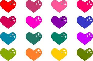 cuori vettore. design elementi per San Valentino giorno. pastello colore cuore forma. gratuito vettore. vettore