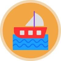 andare in barca barca vettore icona design
