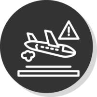 aereo incidente vettore icona design