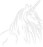 unicorno vettore linea arte colorazione pagine unicorno illustrazione per colorazione libro