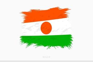 grunge bandiera di Niger, vettore astratto grunge spazzolato bandiera di Niger.