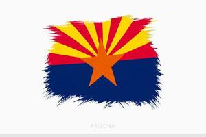 grunge bandiera di Arizona, vettore astratto grunge spazzolato bandiera di Arizona.