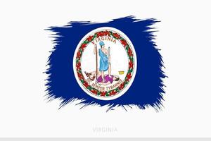 grunge bandiera di Virginia, vettore astratto grunge spazzolato bandiera di Virginia.