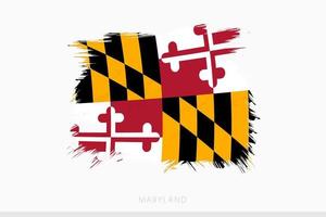 grunge bandiera di Maryland, vettore astratto grunge spazzolato bandiera di Maryland.