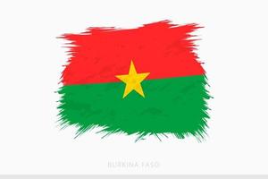 grunge bandiera di burkina faso, vettore astratto grunge spazzolato bandiera di burkina faso.