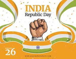 India repubblica giorno bandiera vettore