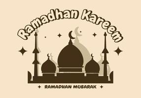 forma di il cupola di il moschea con il tema di Ramadan vettore