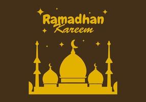 forma di il cupola di il moschea con il tema di Ramadan vettore