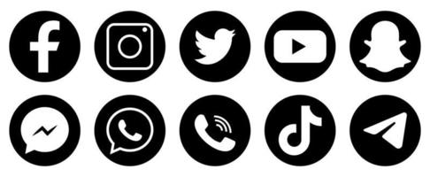 sociale media logotipi vettore