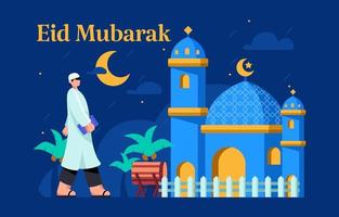 eid mubarak design vettore