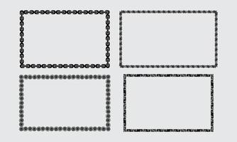 telaio Schermo piazza rettangolo interfaccia elemento impostato vettore monocromatico foto telaio per design progetto modificabile