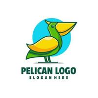 modello di logo pellicano vettore