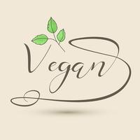 Logo decorativo tipo vegano vettore