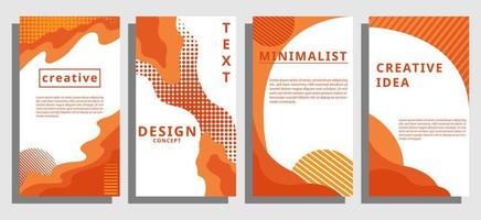 collezione di astratto manifesto modelli con ondulato forme, astratto design concetti bene per manifesti, striscioni, volantini e sociale media vettore