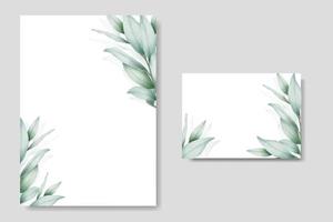 acquerello eucalipto nozze invito carta vettore
