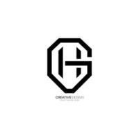 lettera h g o g h moderno tipografia unico forma logo vettore