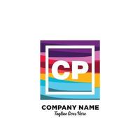 cp iniziale logo con colorato modello vettore. vettore