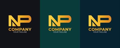 np lettera attività commerciale pulito moderno lusso e minimalista logo marca identità design vettore