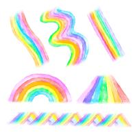 Collezione Rainbow Shapes vettore