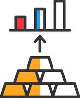 oro investire vettore icona design