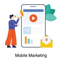 concetto di campagna di marketing mobile vettore