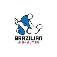 jiu jutsu logo design modello icona vettore illustrazione