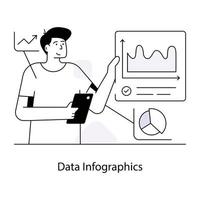 di moda dati infografica vettore