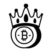 di moda bitcoin corona vettore