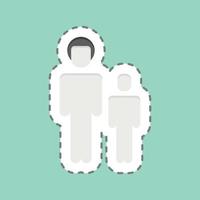 icona padre e figlio. relazionato per famiglia simbolo. semplice design modificabile. semplice illustrazione vettore