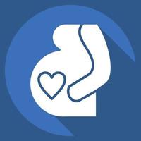 icona gravidanza. relazionato per famiglia simbolo. semplice design modificabile. semplice illustrazione vettore