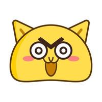 carino gatto emoticon viso vettore