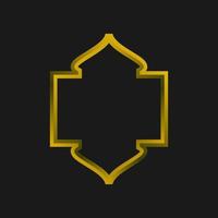 islamico design elemento. Arabo ornamento telaio forma vettore. islamico bagde emblema. adatto per Ramadhan manifesto, etichetta, cartello, etichetta, striscione, invito vettore