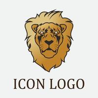 icona di vettore del modello di logo del leone