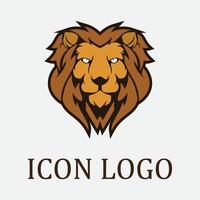 icona di vettore del modello di logo del leone