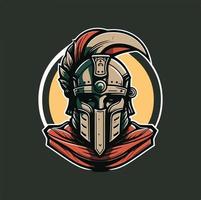 spartano forte portafortuna logo vettore illustrazione eps10