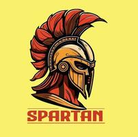 spartano casco logo portafortuna vettore illustrazione eps 10