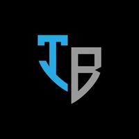 tb astratto monogramma logo design su nero sfondo. tb creativo iniziali lettera logo concetto. vettore